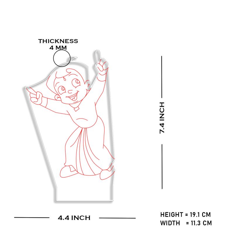 Chhota Bheem Cartoon Character Design Night Lamp